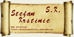 Stefan Krstinić vizit kartica